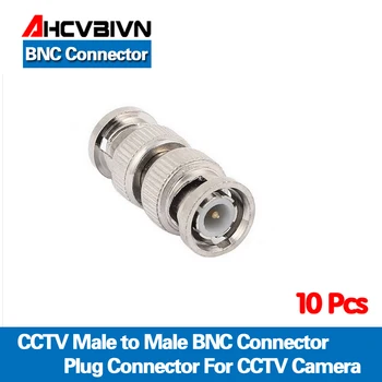 AHCVBIVN 10pcs/veliko CCTV Oprema BNC Moški Moški CCTV Varnosti Nagovoriti Spojnik Video BNC Priključek RF Adapter Converter