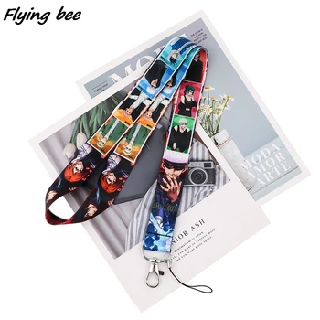 Flyingbee Kul Anime Fant Zanke ID Značko Imetnik Izkaznice Mimo Mobilni Telefon Trakov, Badge Ključa Imetnika Keychain Za Otroka Fan X1778