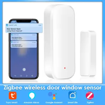 Tuya Smart Zigbee Vrat Senzor Odpri Zapri Detektor Smartlife App Nadzor Obvestilo Združljiv z Alexa googlova Domača stran Pomočnik
