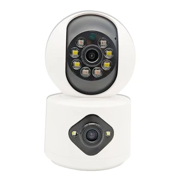 Duallens Kamera, Wifi IP Kamera nadzorna Kamera Oddaljeno Predvajanja Videa dvosmerno Glasovno Interkom Bela Svetloba Barvno