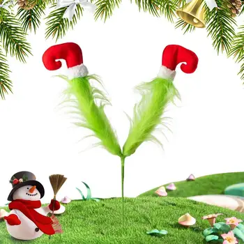 Božič Festival Dekoracijo Lepe Zelene Umetno Drevo Okraski Z Vložkom Elf Noge Božični Okraski Novo Leto 2024 Darila