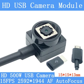 HD 1080P Android Tip-C Vmesnik UVC OTG AF samodejno ostrenje 500W USB Modula Kamere 2592*1944 15FPS Visoke Hitrosti 5MP Mini CCTV Kamero