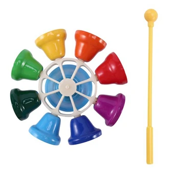 Orff Tolkala Instrument Otrok Izobraževalne Igrače, 8-Ton Obračanje Bell Pasu Tolkala Stick Set