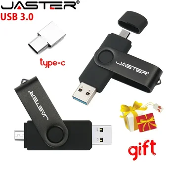 JASTER 3 v 1, USB 3.0 Flash Disk 128GB OTG Memory Stick 64GB TIP-C USB Ključek 32GB Prosto po Meri Logo PenDrive 8GB 16GB 4GB Kovin