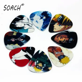 SOACH 50PCS 0.46 mm kitaro izbirčen dve strani visoko kakovost design Mix Japonski anime uhani pick kitara veslo Kitare Dodatki