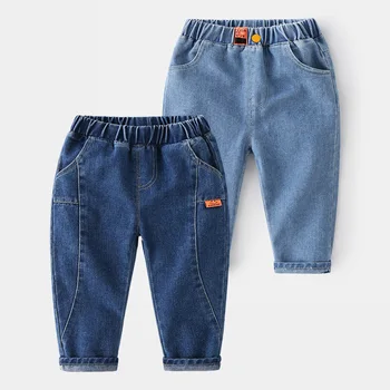 Mehko Otroci Traper Hlače za Malčke Baby Jeans Fantje Dekleta Dna otroških Oblačil Bombaž Elastični Pas