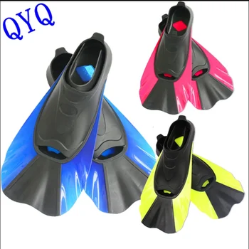 QYQ Silikonski plavutke za moške, ženske in otroke, žaba čevlji plavanje snorkeling oprema