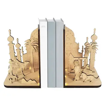 DIY Knjiga Kotiček 3D Kit Rok arabskih Etničnih Scene Mini Leseno Polico Bookend Igrače Dom Dekor 3D Darilo