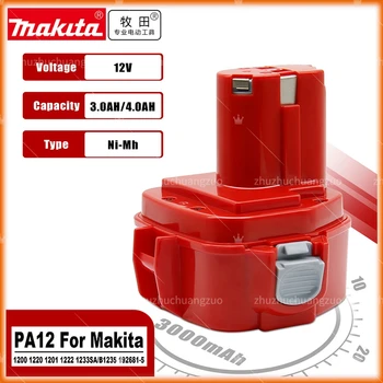 Makita PA12 12V 3000mAh Ni-CD Akumulatorske Baterije Zamenjava Baterije 12V Moč Orodja Bateria 1220 1222 1235 1233S 6271D 4000