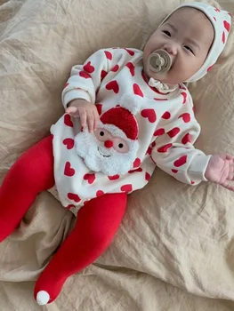 Baby dojenčka Božič Pulover z Dolgimi Rokavi Romper