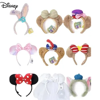 Disney Srčkan Plišastih Headdress Igrače Mickey Miške Minnie Pokrivala Princesa Mickey Mouse Ušesa Dekleta Trakovi Za Lase Glavo Hoop Otroci Darila