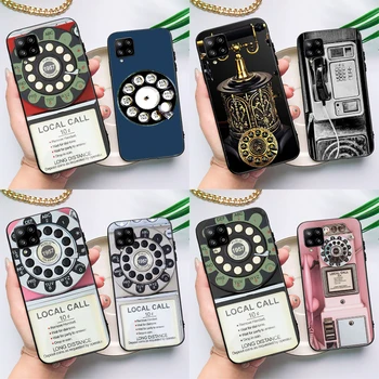 Retro Telefon Rotary gumb za Izbiranje Ohišje Za Samsung Galaxy A54 A34 A21S A12 A22 A32 A52 A72 A13 A33 A53 A73 A51 A71 A14 Pokrov