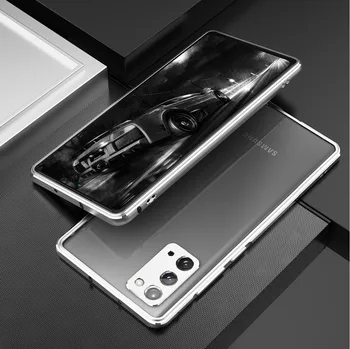 Za Samsung Galaxy Note 20 Ultra Kovinski Odbijača Ohišje za Samsung Galaxy Note20 Note20Ultra 5G Bleščice Kovinski Okvir Telefon Kritje