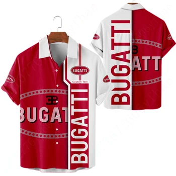 Bugatti Srajce Za Moške, Ženske Priložnostne Srajce In Bluze, Unisex Oblačila Harajuku Luksuzni Gumb Jopico Anime Prevelik T-shirt