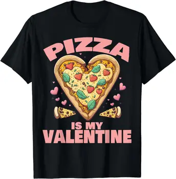 Pizza Je Moj Valentinovo Srce Oblikovan Pizza Moških Dekleta T-Shirt