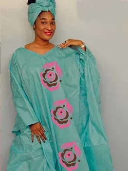 Sijoče Bazin Riche Femme Stranka Oblačila Original Bazin Riche Dolge Obleke Za Afriške Ženske Dashiki Haljo Vrh Kakovosti Bazin Robe