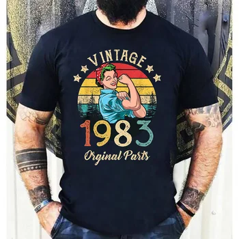 Premium Letnik 1983 originalnih Delov Majica s kratkimi rokavi Moški Retro Narejen Leta 1983 T-Shirt Legenda je Bila Rojena leta 1983 40. Rojstni dan Darilo Tee Majica