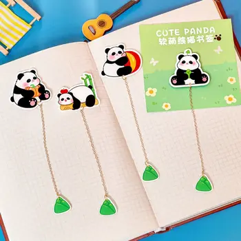 3Pcs Lepe Panda Zaznamek Tassel Obesek Knjiga Posnetek Kitajski Slog Panda Knjiga Strani Marker Šoli pisarniškega materiala Tiskovine