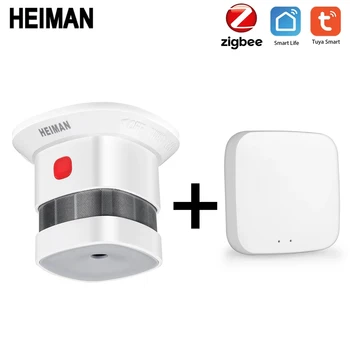HEIMAN Zigbee požarni Alarm Brezžična Varnost Doma Sistema Smart Wifi Prehodom In Dima Detektor Senzorja Gostiteljice DIY Kit