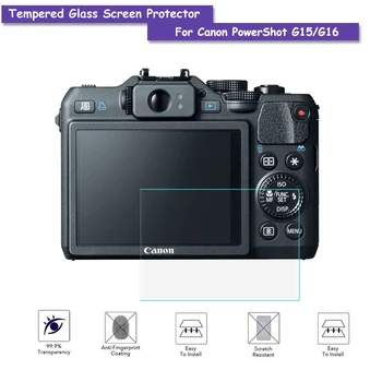 2* 9H Kaljeno Steklo LCD Screen Protector Ščit Film Za Canon PowerShot G15/G16 dodatno Opremo Fotoaparata