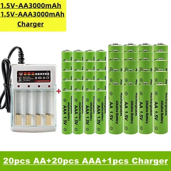 AA+AA alkalne baterije za ponovno polnjenje, 1,5 V, 3000mAh, ki je pogosto uporabljana za miši, električne igrače, alarm ure, daljinski nadzor, itd.