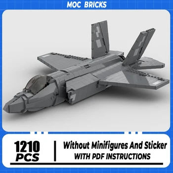 Moc zidarske Opeke Vojaške F-35 B Strele Borec Model Tehnologije Modularni Bloki Construstion Igrača DIY Komplet Skupščine Darila