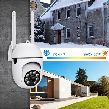 Zunanji Varnostne Kamere 1080P video Nadzor Dome Kamere Za Varnost Doma, 360° Pogled, 2-Way Audio