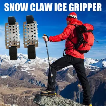 1 Par Snežne Nevihte Ledu Gripper Anti Kampiranje Čevlji Prenosni Zob Led Oprema Orodja Plezanje Anti-skid Dereze 26 Kampiranje C C3D9