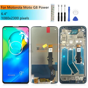 Za Motorola Moto G8 Moč LCD-Zaslon, Zaslon na Dotik, Računalnike Skupščine Z Okvirja Zaslona Zamenjava rezervnih Delov Brezplačna Orodja