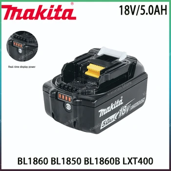 Makita Original 18V 5.0 AH Akumulatorska električno Orodje lučke LED za Baterijo Litij-Ionska Zamenjava LXT BL1860B BL1860 BL1850