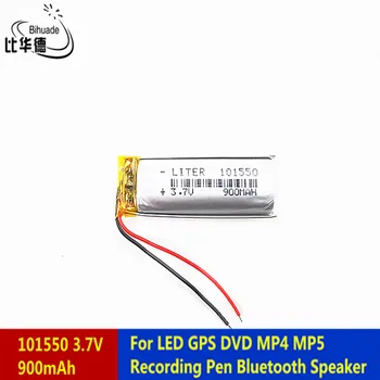 Liter energijo baterijo 3,7 V 900mah 101550 Litij-Polimer LiPo Baterijo za ponovno Polnjenje Za LED GPS DVD MP5 Snemanje Peresa Bluetoot