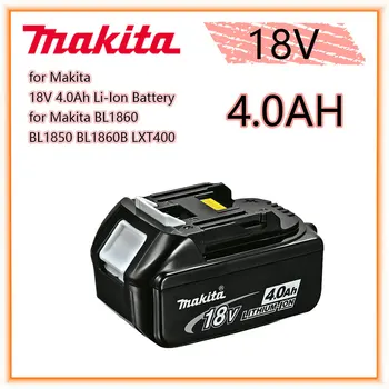 Makita Original 18V 4.0 AH 5.0 AH 6.0 AH Akumulatorska ročna Orodja Baterije z LED Li-ion Zamenjava LXT BL1860B BL1860 BL1850