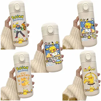 Pokemon Pikachu Izolirana Pokal Anime Risanke Srčkan Študent Fantje, Dekleta, Otroci, Prenosni 304 Nerjaveče Jeklo Vode Skodelice 450 ML