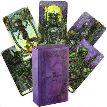 Miti in Legende Tarot Krovu z bogato podrobno ilustracije featuring mite, folklore in legende iz celega sveta