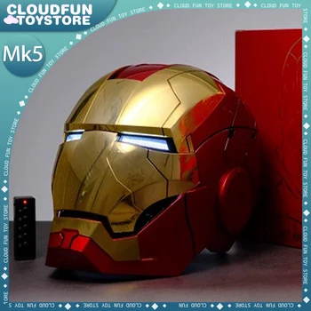 Iron Man Mk5 Čelada Vojne 1:1 Pralni Avengers Cosplay Električni Odprite Blizu Kitajski Angleški Glas Daljinski Upravljalnik Božično Igrača Darilo
