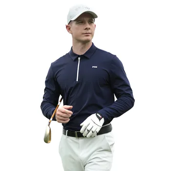Golf Oblačila PGM Moške Dolgo sleeved Jesenskih In Zimskih Športnih T-shirt Mehko In Udobno Moške Priložnostne Vsestranski Polo Majica