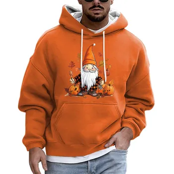 Čezmejno Božič novo 3D pulover s kapuco za moške, Božična tiskanja puloverju moški pulover s kapuco