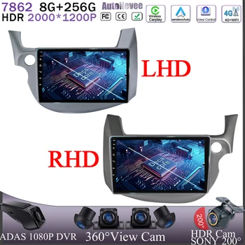 Android 13 Za Honda Jazz 2 GG 2008 - 2014 Radio Za Fit 2 GE 2007 - 2014 LHD RHD Navigacija Stereo HDR QLED Zaslon 5G Wifi DVD