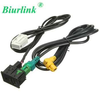 Biurlink Avto CD RCD510 RNS315 Zamenjava USB, AUX V Vtičnico Switch Kabel Adapter Za Vw Passat B6 B7 CC GOLF MK6