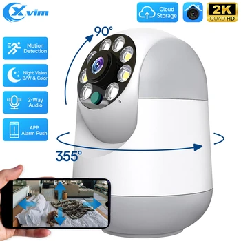 XVIM WIFI nadzorna Kamera dvosmerni Avdio Smart Nočno Vizijo Doma, 3MP HD Brezžični Baby Pet Monitor Video Snemanje IP CCTV Kamere