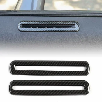 2pcs Ogljikovih Vlaken Vrata Avtomobila Zraka Vent Vtičnico Kritje Trim Paše Za Ford Mustang 2015+ Kakovostne ABS Auto Notranje zadeve Ornamenti