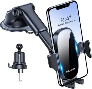 Miracase 3-v-1 Mobilni Telefon, Držalo za Avto, Univerzalno Držalo za Telefon Nastavek za armaturno ploščo Zraka Vent Vetrobransko steklo, Združljivo z iPhone
