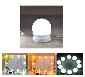 Ličila Ogledalo Nečimrnosti LED Žarnice Kit USB Napajalni Upravlja luči Bela Topla bela, Rumena barva Lepoto okraski za Ženske, darila