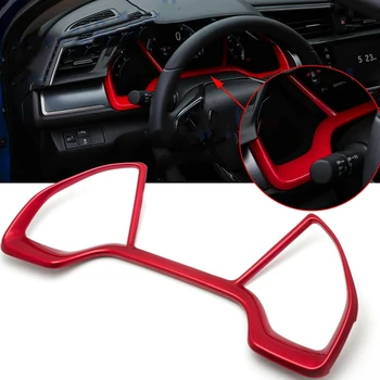 1 Kos Notranji nadzorni Plošči Okvir Plošča Pokrov Notranjo nadzorno ploščo Okraskov ABS Red Za Honda Civic 2016-2019 10.