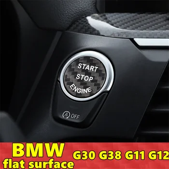 Za BMW G30 G38 G11 G12 Motor Avtomobila Start Stop Kritje Pravi Ogljikovih Vlaken Nalepka